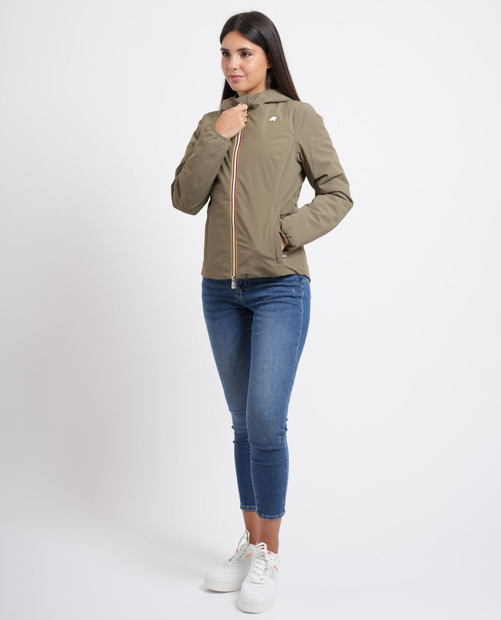 K-WAY Giacca donna corta calda Lily St Warm Double - Green Army Violet Mauve - K6128TW-D0U - immagine 2