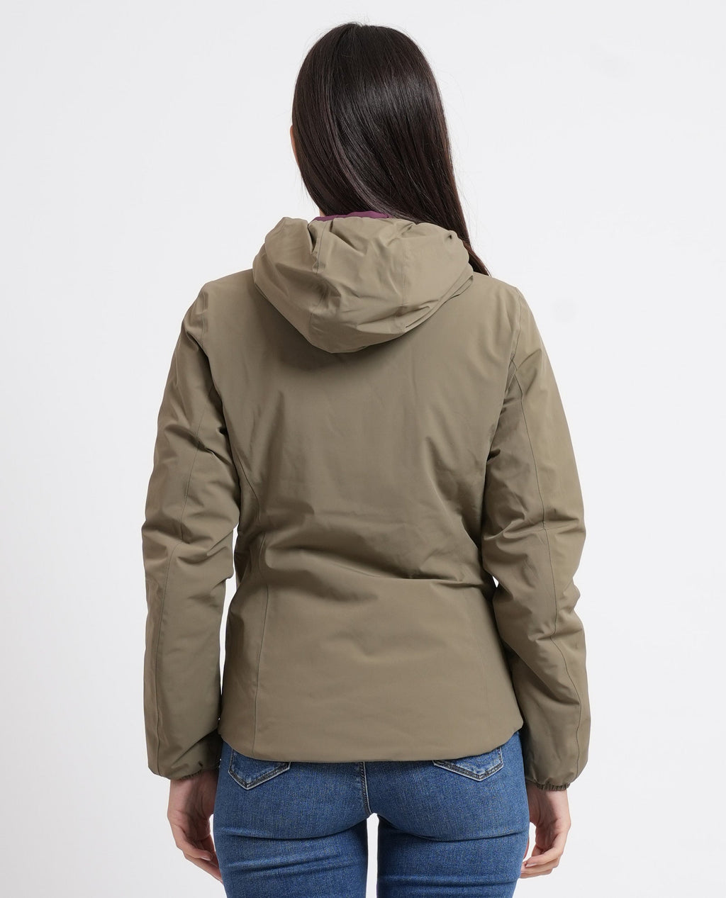 K-WAY Giacca donna corta calda Lily St Warm Double - Green Army Violet Mauve - K6128TW-D0U - immagine 4