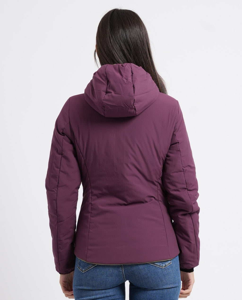 K-WAY Giacca donna corta calda Lily St Warm Double - Green Army Violet Mauve - K6128TW-D0U - immagine 7