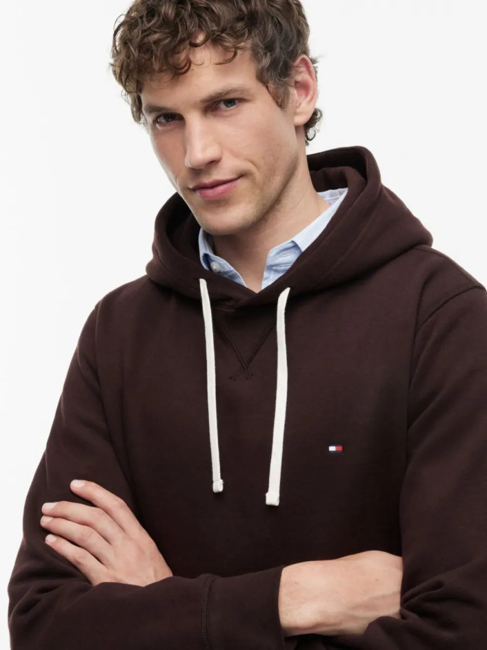 Tommy Hilfiger Felpa uomo in tessuto spazzolato con bandiera MW0MW45189HJT - immagine 3