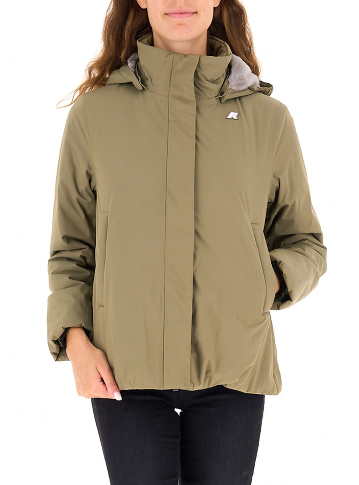 K-way Giubbino donna Sophie Twill Soft Beaver K8144BW-DC9 - immagine 1