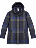 Bob Giubbotto uomo con zip e cappuccio tessuto fantasia A27WICK477T477 - immagine 1