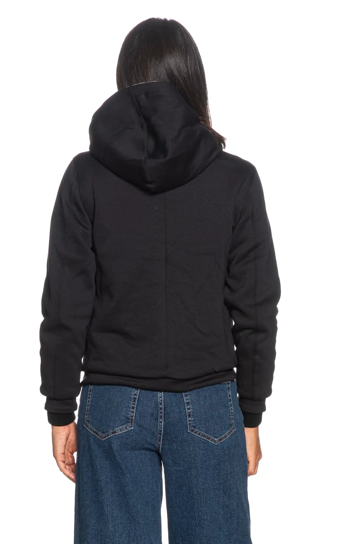 K-Way Giubbotto Donna Deva Light Spacer Fur Double W Da Donna Nero Grigio Medio K31452W-DBT - immagine 3