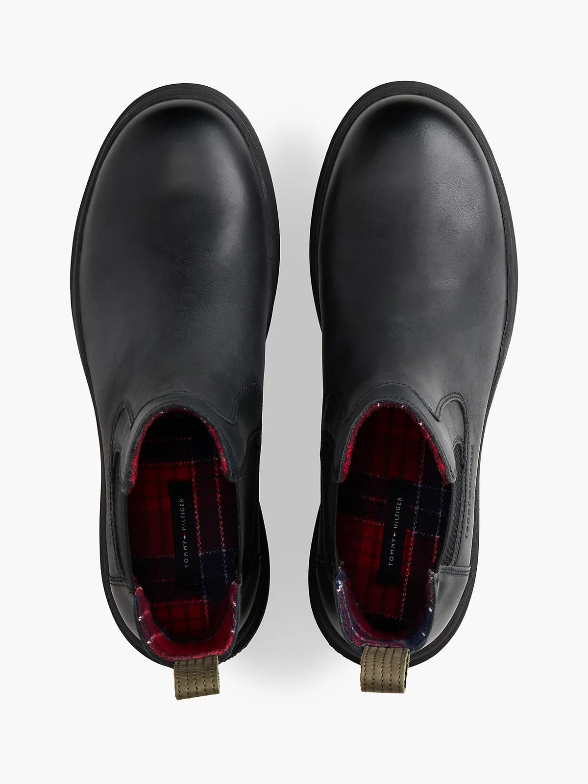 Tommy Hilfiger scarpe uomo Stivaletti Chelsea outdoor in pelle con interno caldo FM0FM05958BDS