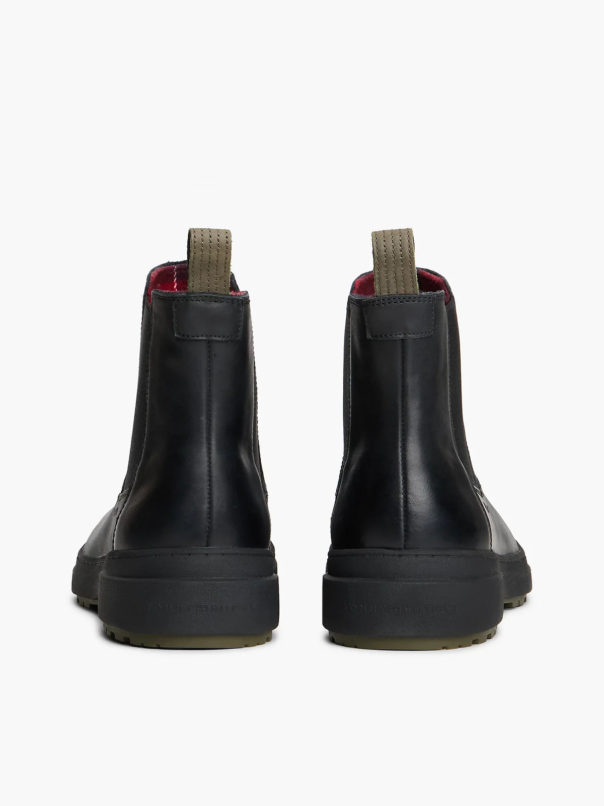 Tommy Hilfiger scarpe uomo Stivaletti Chelsea outdoor in pelle con interno caldo FM0FM05958BDS