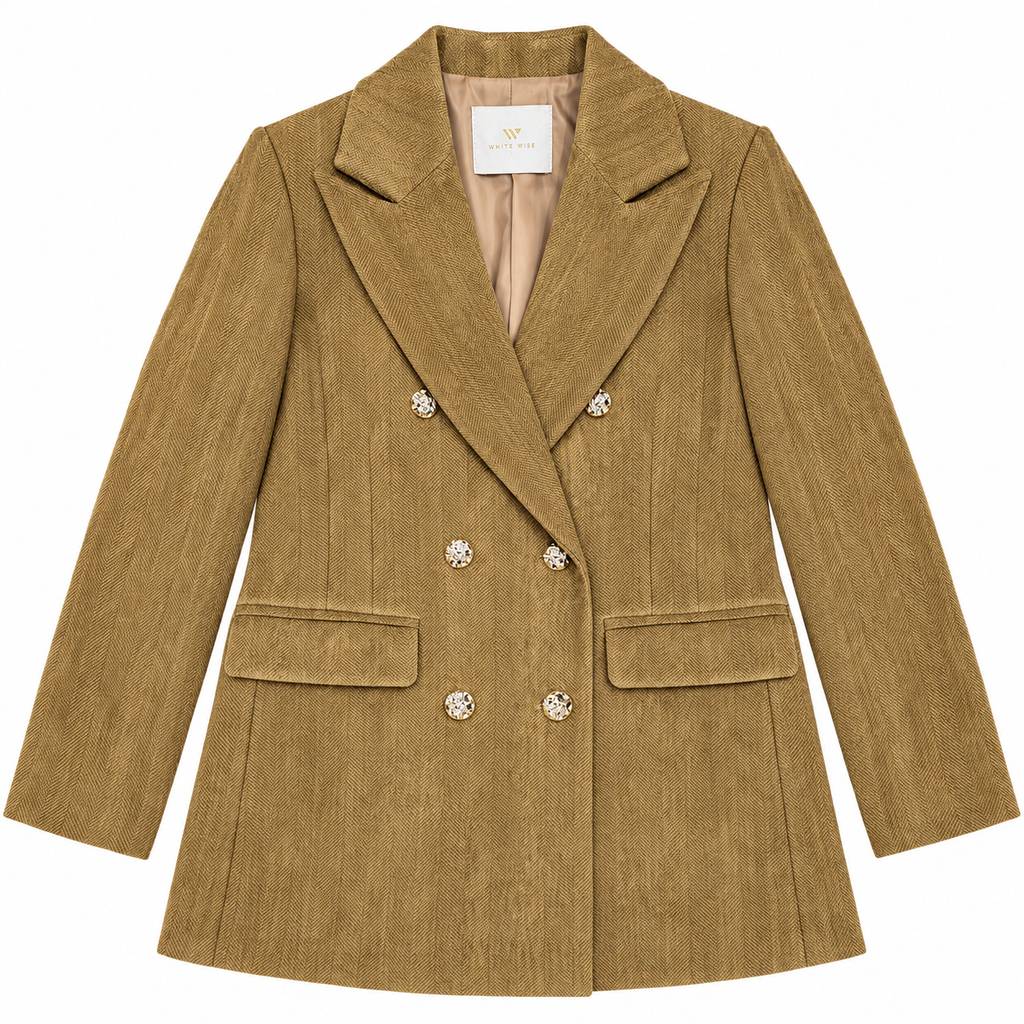 WHITE WISE giacca donna doppiopetto con resca WW21554 - immagine 1
