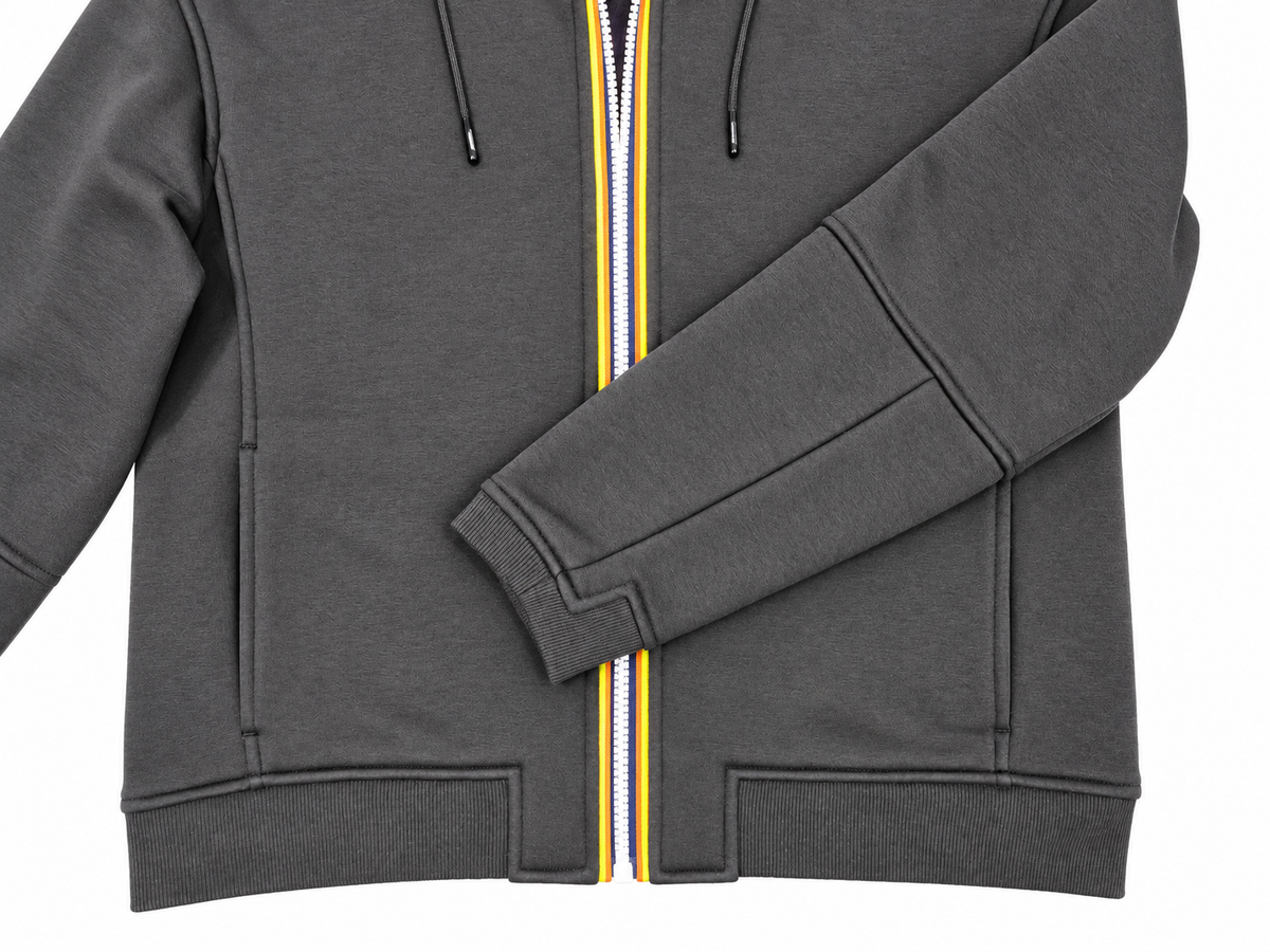 K-way felpa donna con cappuccio e zip Lara Brushed pc - Black pure K8148KW-USY - immagine 4