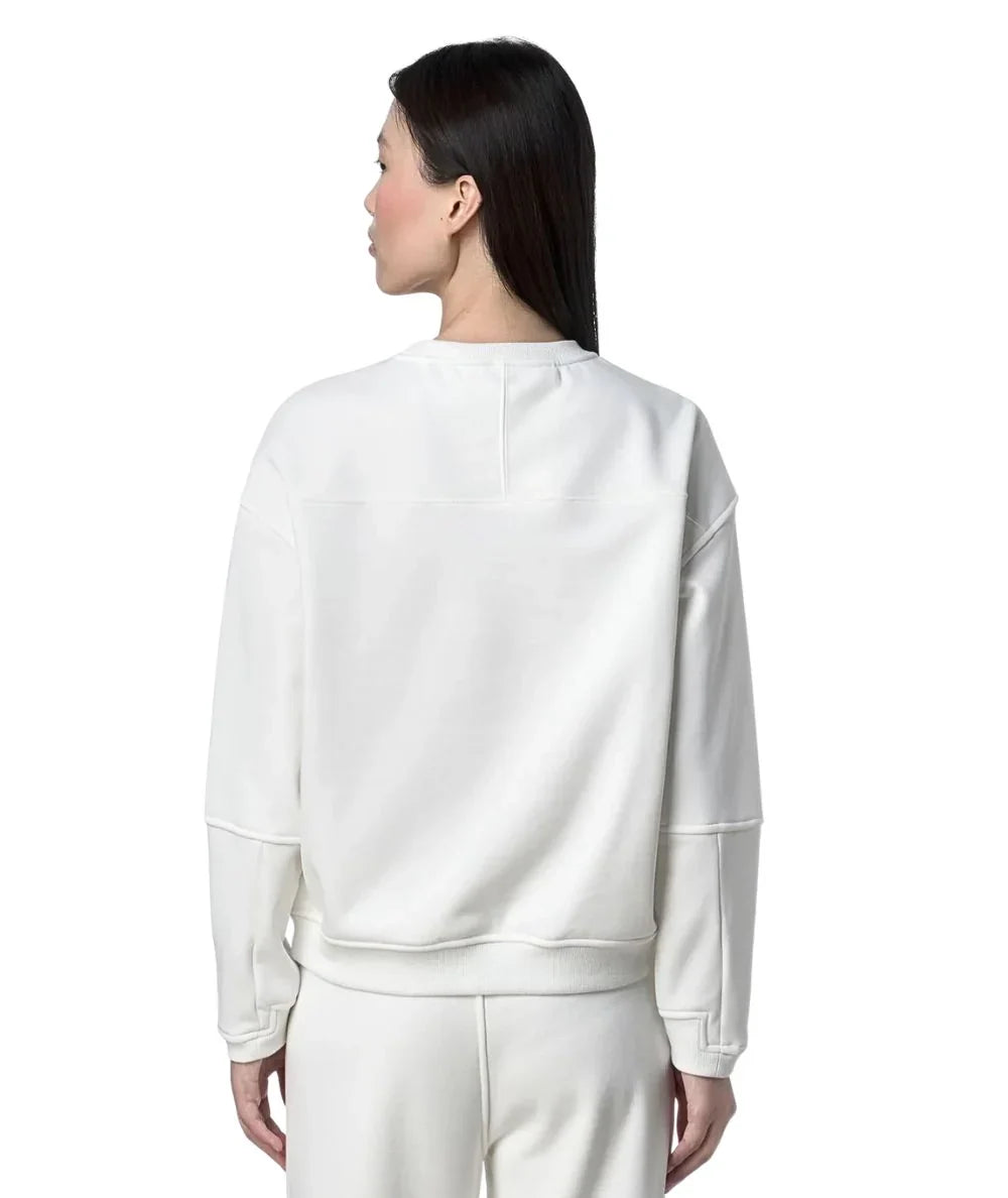 K-Way Felpa Donna Girocollo Noella Brushed Pc K6127MW 490 Bianco - immagine 3