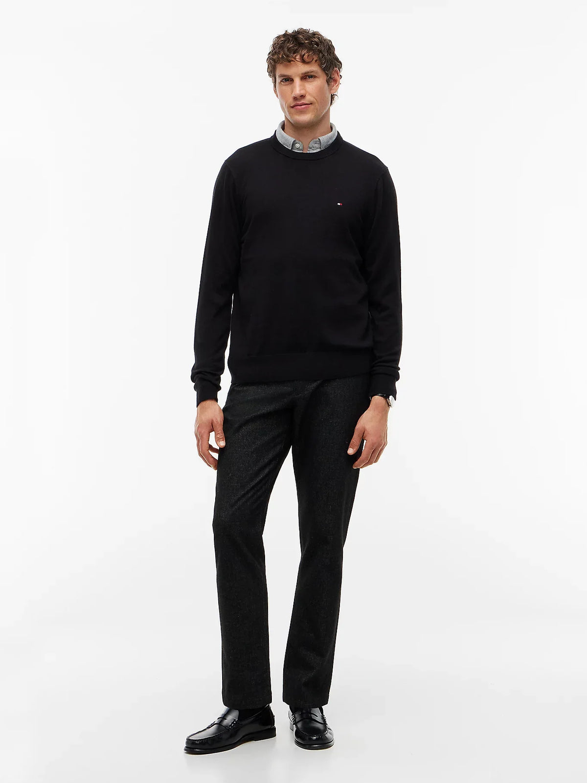 Tommy Hilfiger Maglia uomo Pullover con cashmere e logo MW0MW28046BDS - immagine 1