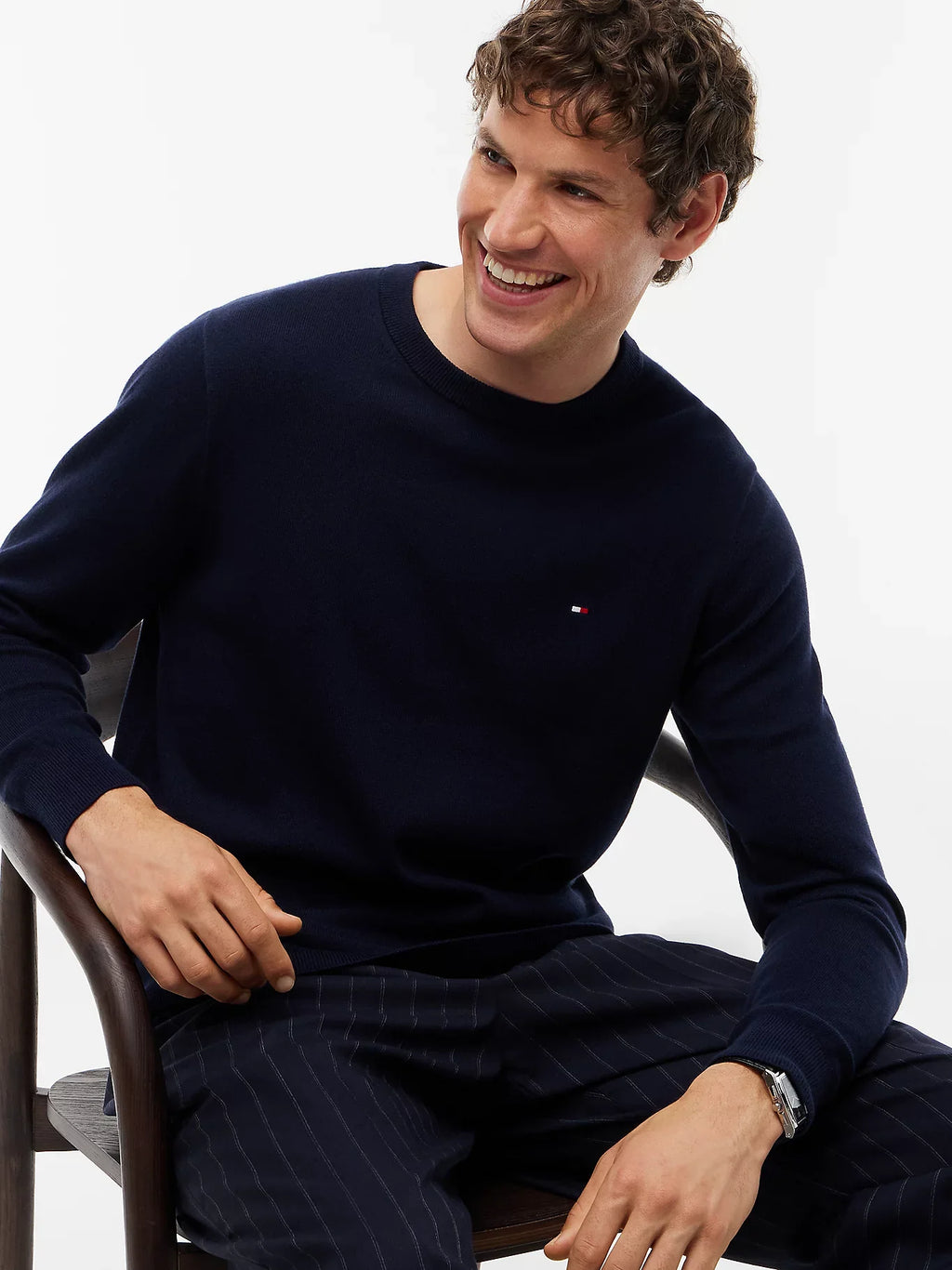 Tommy Hilfiger Maglia uomo Pullover con cashmere e logo MW0MW28046DW5