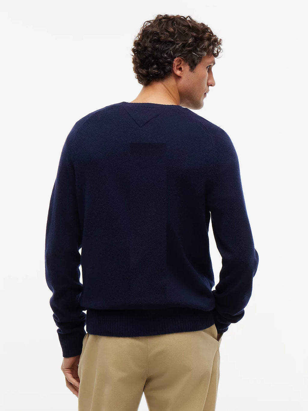 Tommy Hilfiger maglia uomo Pullover in pura lana d'agnello con logo MW0MW36535DW5