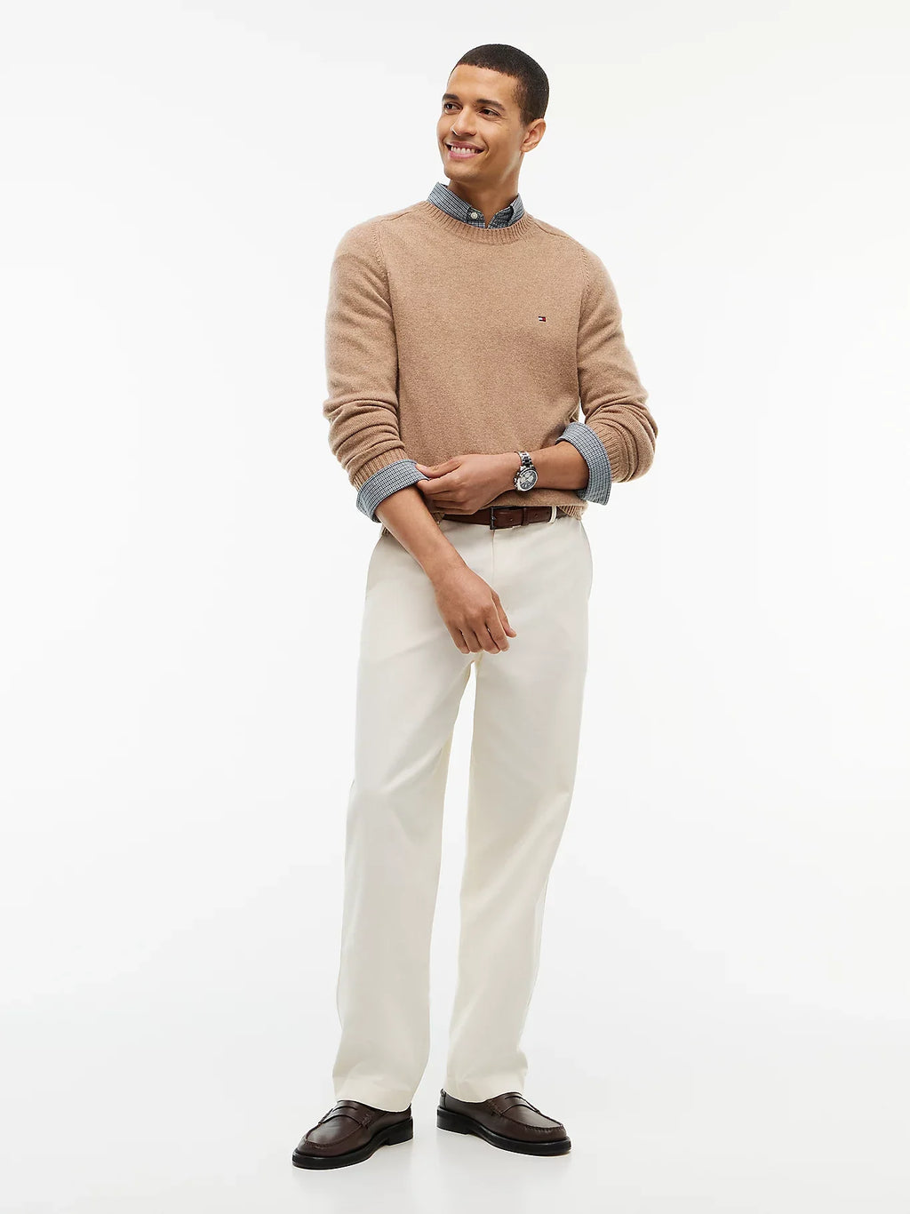 Tommy Hilfiger maglia uomo Pullover in pura lana d'agnello con logo MW0MW36535RFG