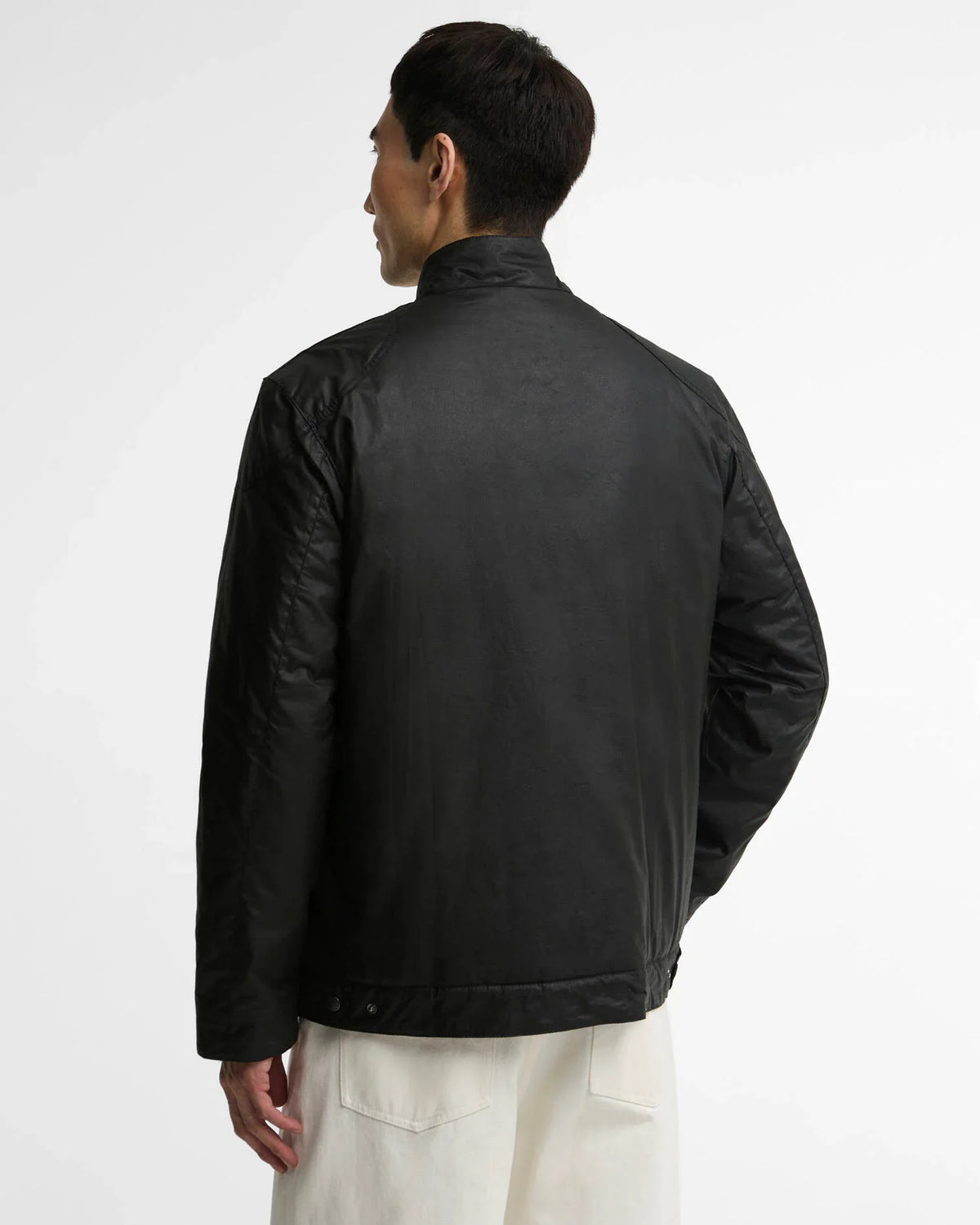 Barbour International capospalla uomo winter merton wax jacket wax cot outw MWX2601-BK11 - immagine 2