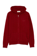 Roy Roger's maglia donna Hooded zip cable WOMAN Cashmere wool blend.