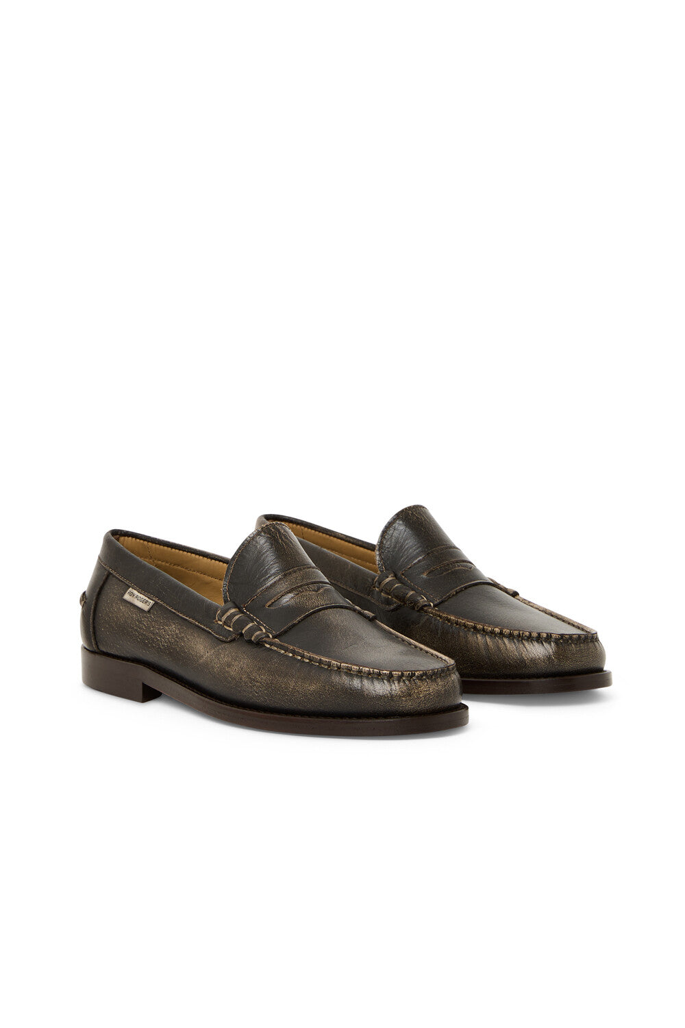 Roy Roger's scarpe donna Penny Loapher OLD GLORY Worn leather.