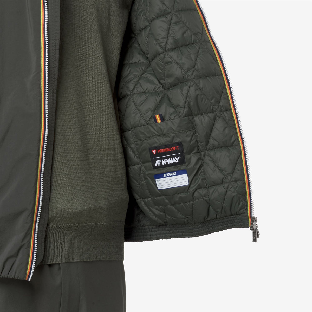 K-WAY JACK PLAIN WARM Green Blackish dettaglio prodotto