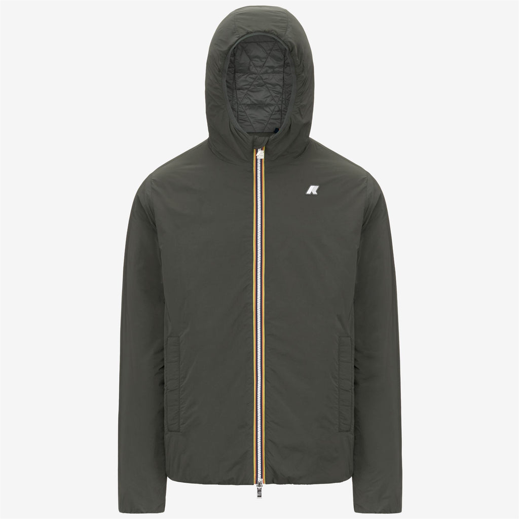 K-WAY JACK PLAIN WARM Green Blackish vista frontale prodotto