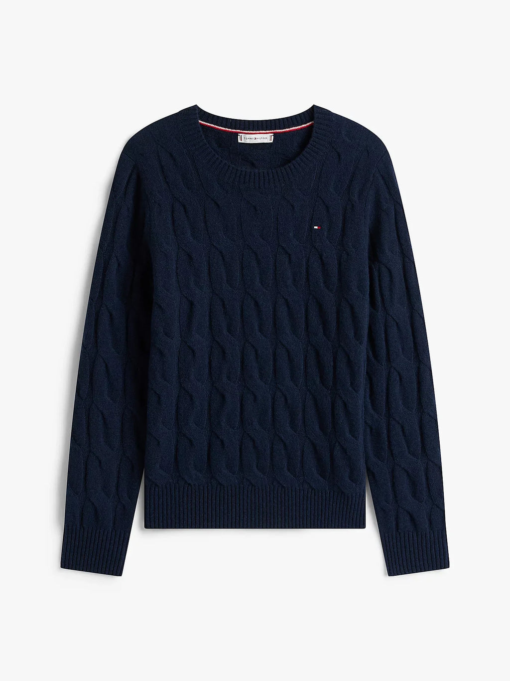 Tommy Hilfiger Maglia donna Pullover in maglia di pura lana intrecciata WW0WW43586C1G - immagine 5