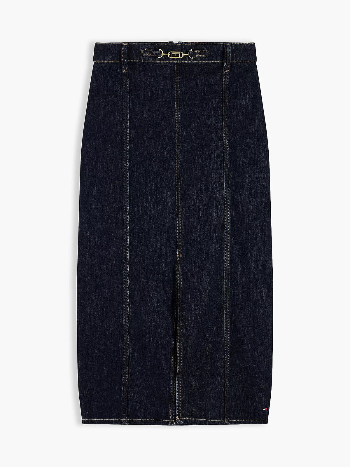 Tommy Hilfiger Gonna Donna midi slim fit in denim con morsetto WW0WW514361AS - immagine 5