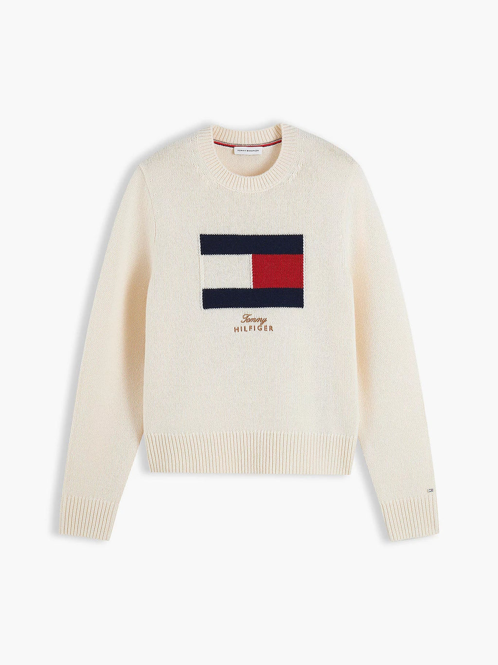 Tommy Hilfiger maglia donna Pullover con cashmere e bandierina ricamata WW0WW51450Z00 - immagine 5