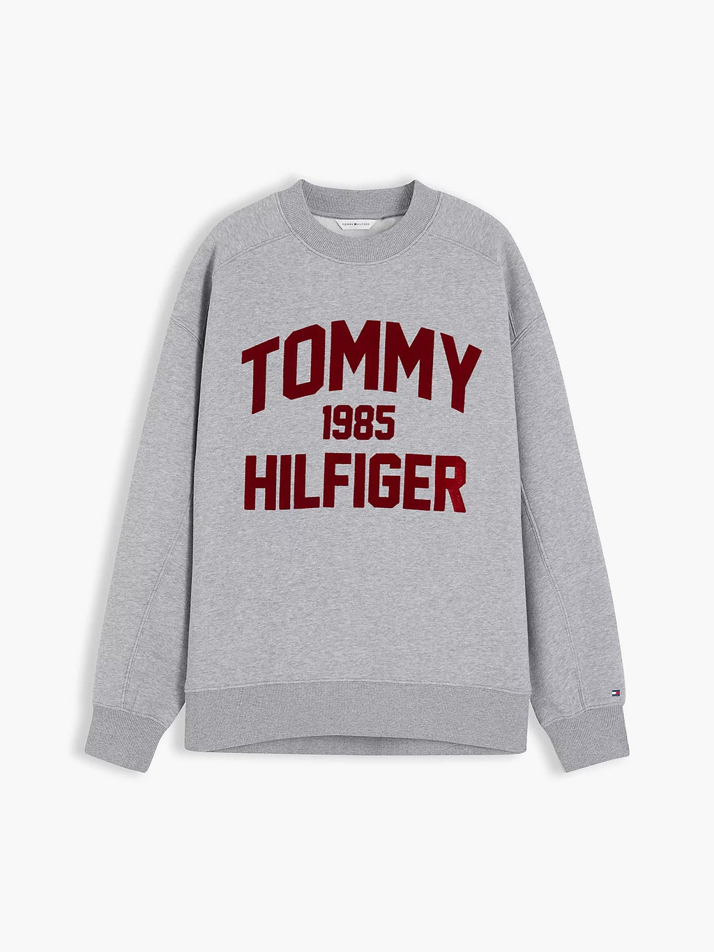 Tommy Hilfiger Felpa Donna college oversize fit con logo floccato WW0WW51651P7D - immagine 5