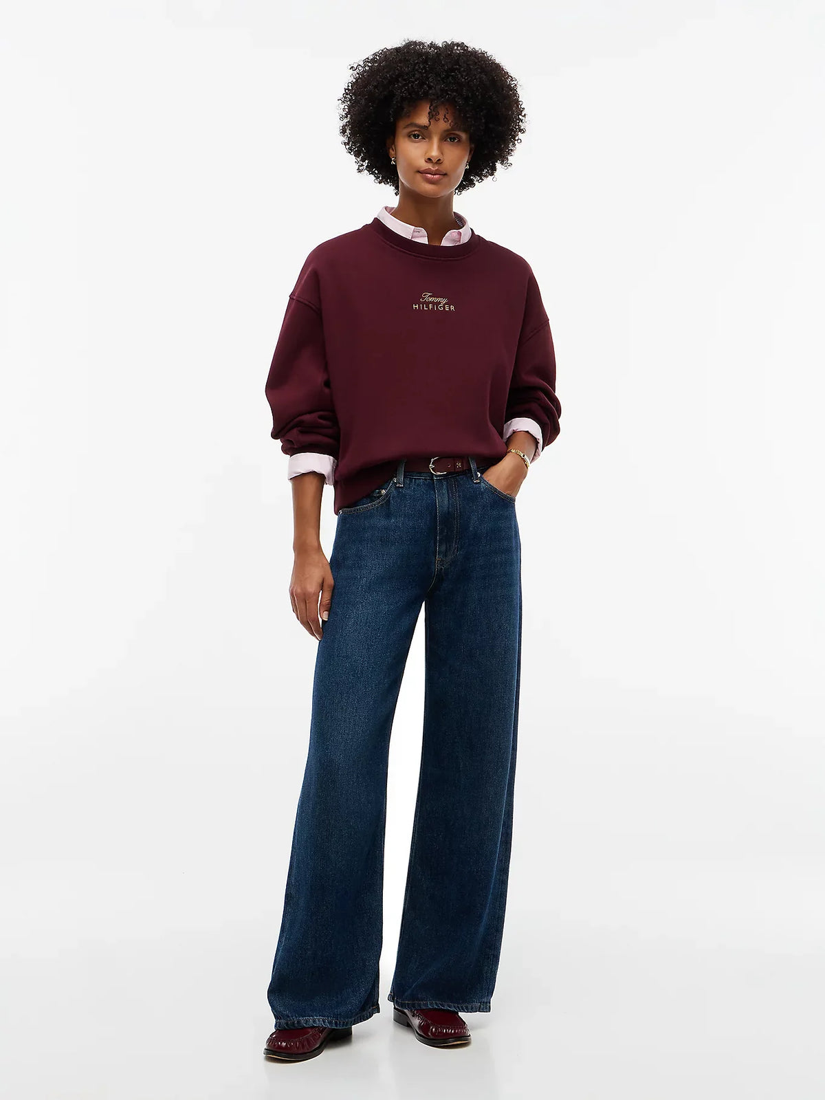 Tommy Hilfiger Maglia donna Pullover relaxed fit con logo ricamato WW0WW51724XIH - immagine 2