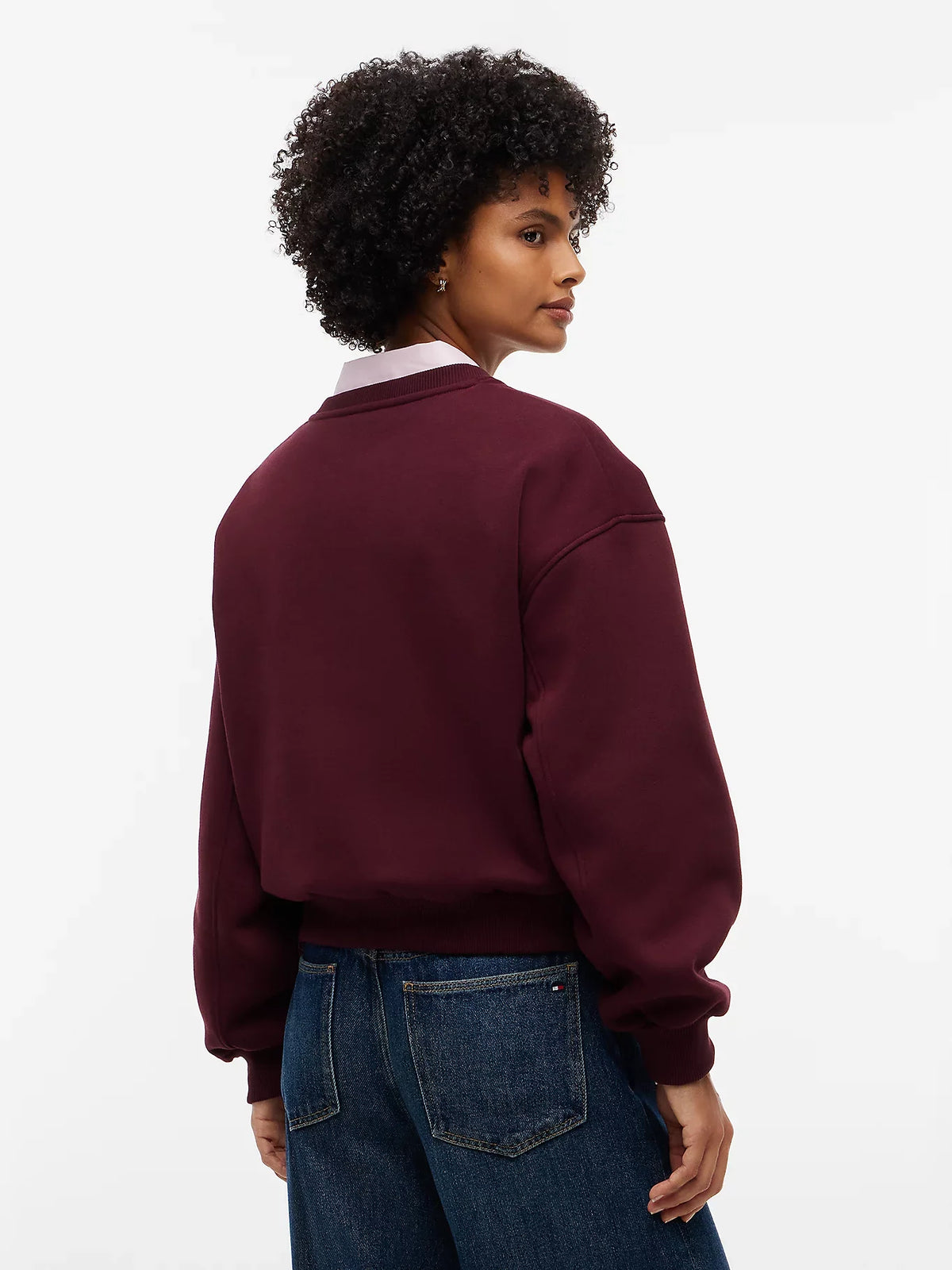 Tommy Hilfiger Maglia donna Pullover relaxed fit con logo ricamato WW0WW51724XIH - immagine 4