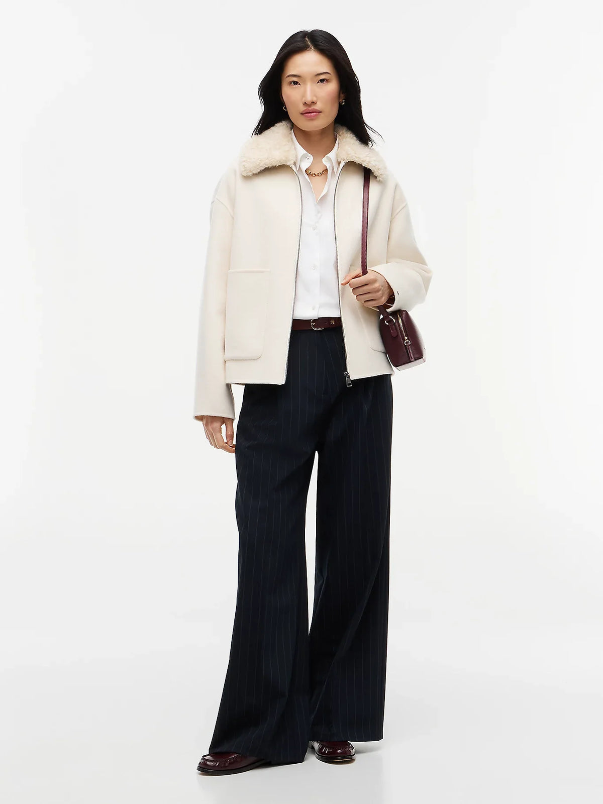 Tommy Hilfiger Giubbino donna Giacca relaxed fit in misto lana double face WW0WW52915AEF - immagine 2