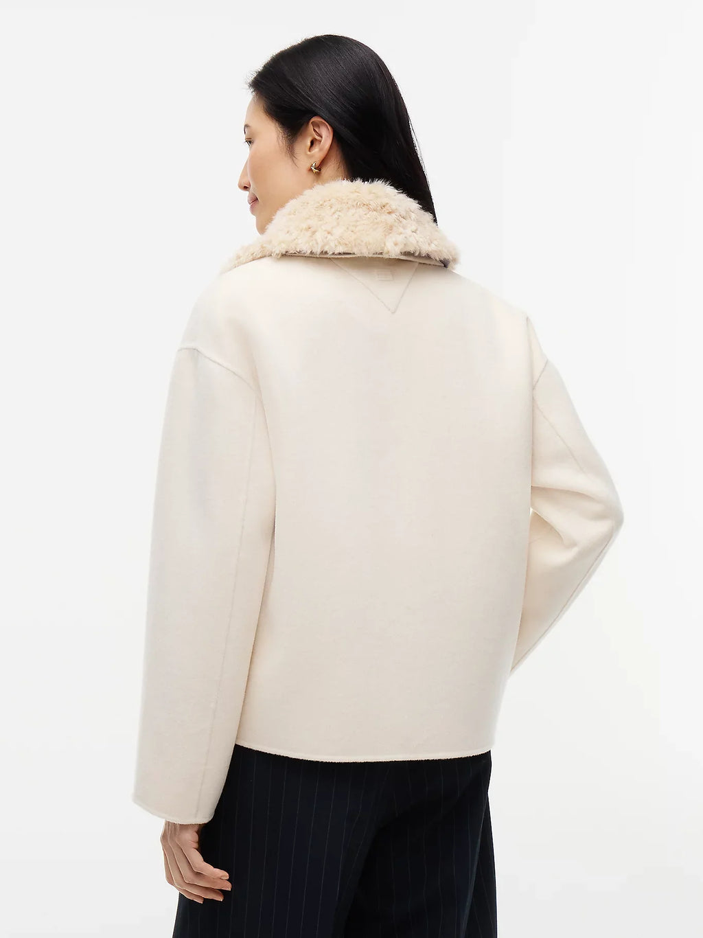 Tommy Hilfiger Giubbino donna Giacca relaxed fit in misto lana double face WW0WW52915AEF - immagine 5
