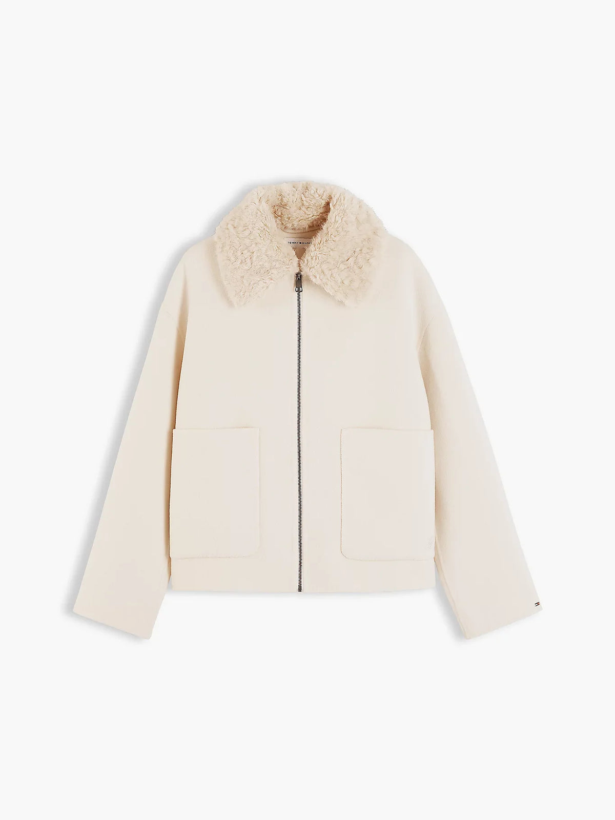 Tommy Hilfiger Giubbino donna Giacca relaxed fit in misto lana double face WW0WW52915AEF - immagine 6